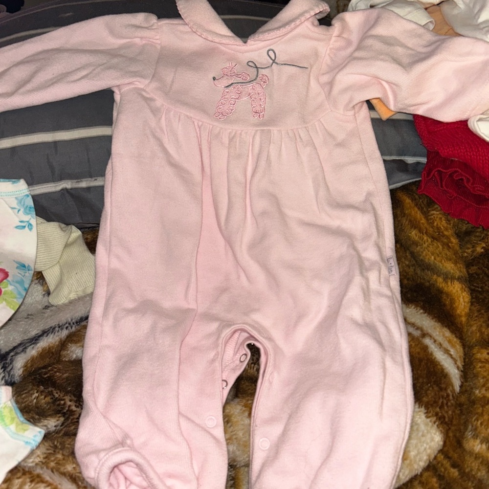 Le Top Pink Footies Cozy One Piece